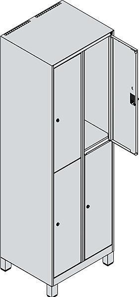 Actual product image C+P Double-decker locker Classic PLUS (60 cm, 195 cm)