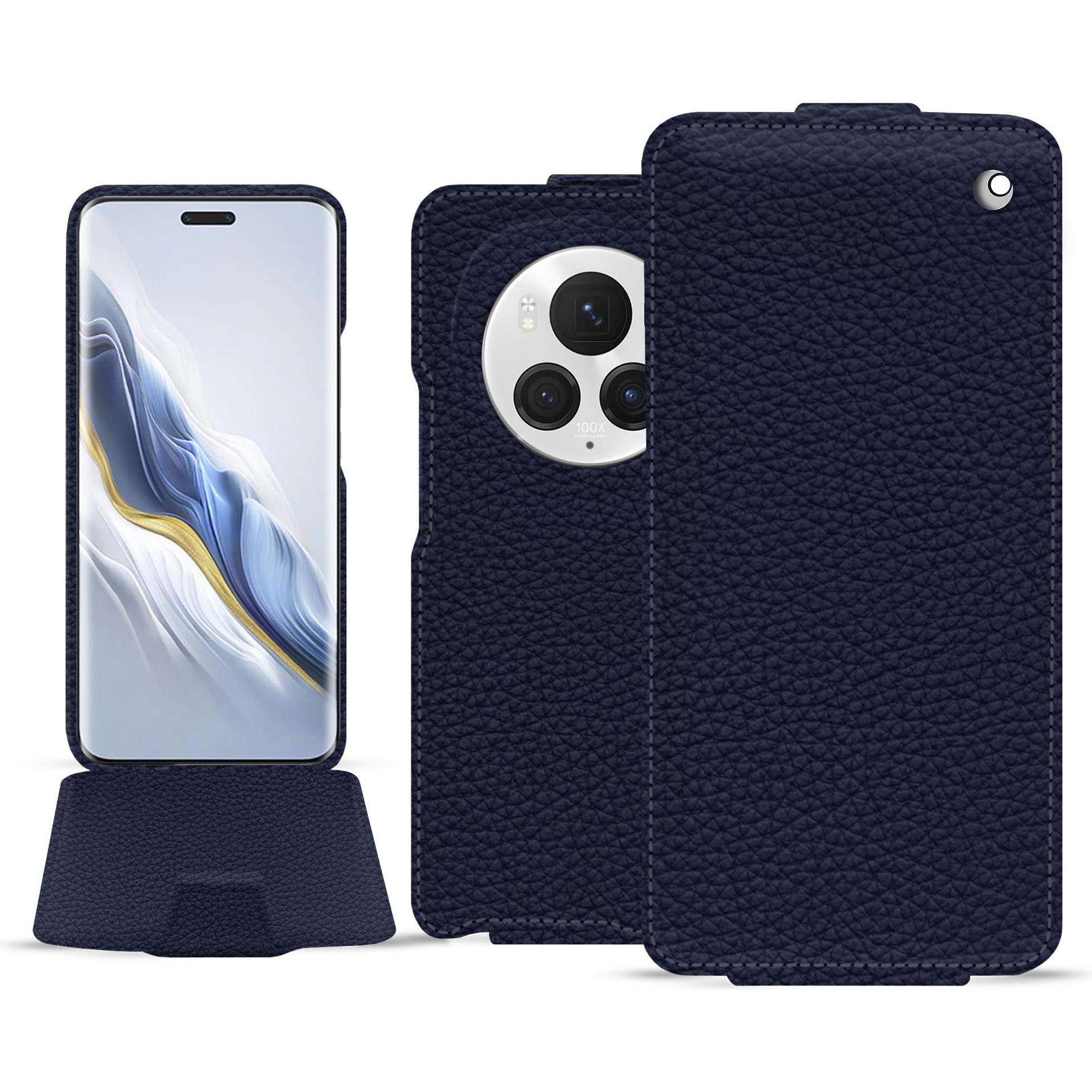 Noreve Lederschutzhülle vertikal (Honor Magic6 Pro), Smartphone Hülle, Violett