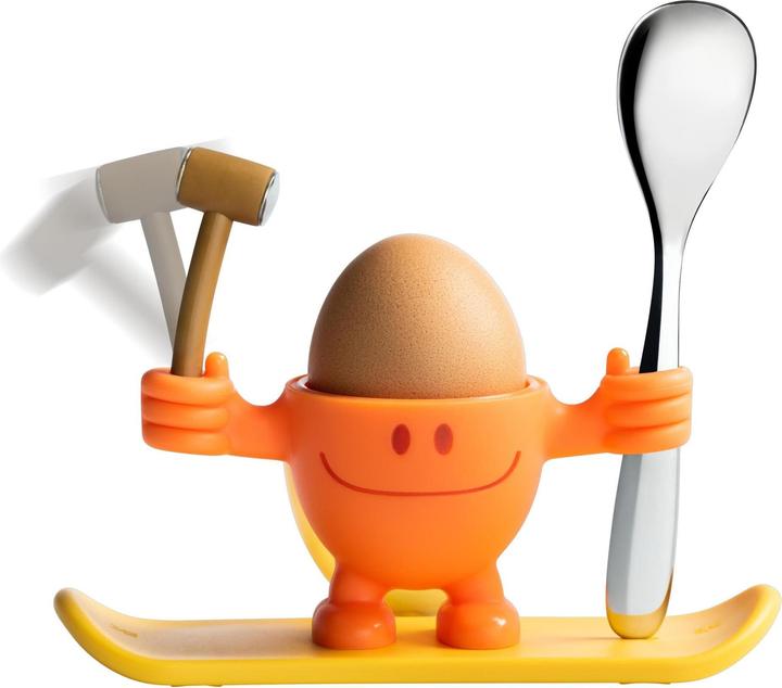 Produktbild WMF Eierbecher mit Löffel lustiger Eierbecher Kinder Kunststoff McEgg orange (1 x)