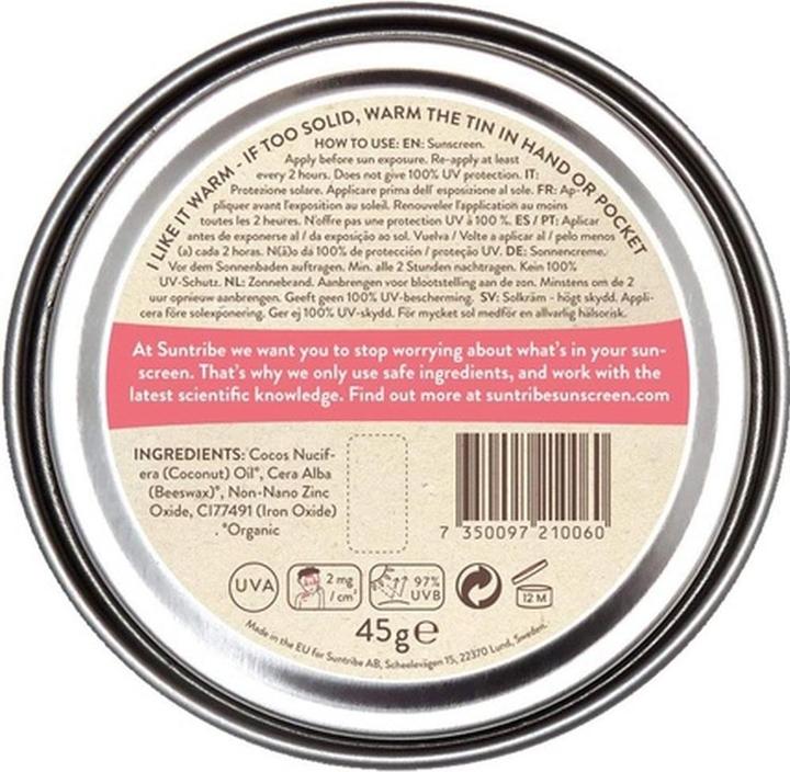 Produktbild Suntribe Gesicht & Sport Bio-Zinksonnencreme Retro Red (Sonnencreme, SPF 30, 1 g)