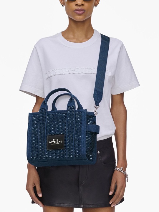 Produktbild Marc Jacobs borsa the small tote in denim with critical application
