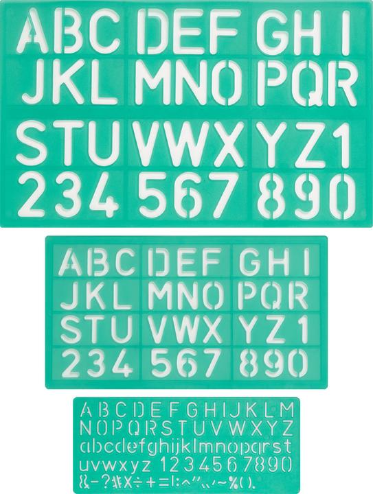 Immagine prodotto Linex Set di stencil per font (30 mm)