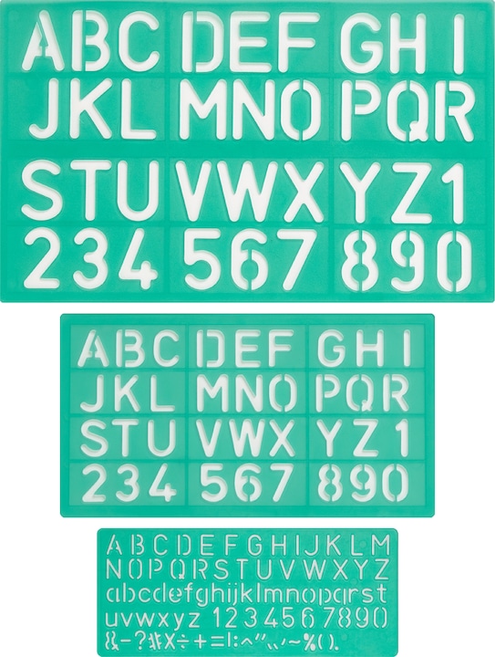 Actual product image Linex Font stencil set (30 mm)