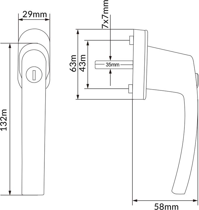 Actual product image Monzana Window handles