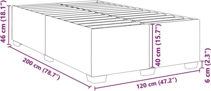 Actual product image vidaXL Faux leather bed frame (120 x 200 cm)
