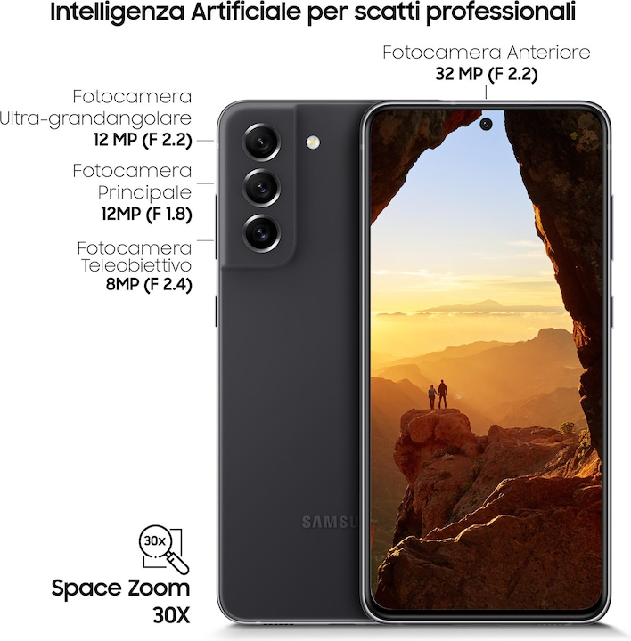 Produktbild Samsung Galaxy S21 FE 5G (128 GB, Graphite, 6.40", Dual SIM, 12 Mpx, 5G)