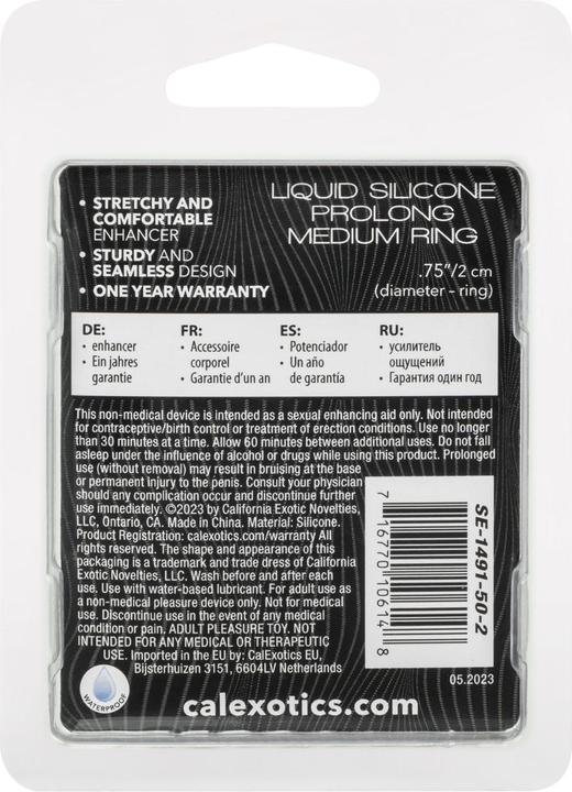 Produktbild CalExotics California Exotics - Alpha Prolong Medium Ring Schwarz (2 cm)