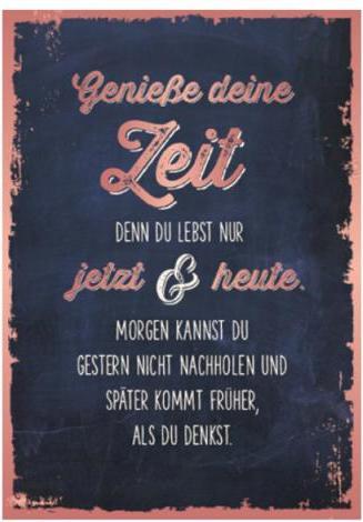 Cartolina Vintage Art alta, Godetevi il vostro tempo