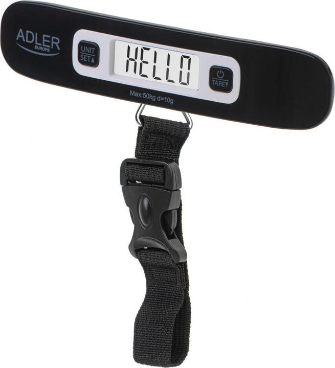 Image du produit Adler | Travel Luggage Scale | AD 8190 | Poids maximum (capacité) 50 kg | Précision 10 g | Noir