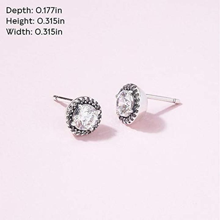 Actual product image Pandora Timeless Round Sparkle Earrings