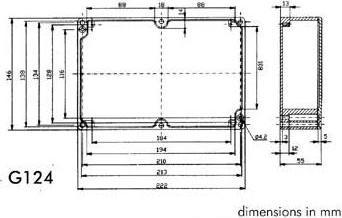 Image du produit Velleman BOÎTIER ÉTANCHIQUE COUPE - ALUMINIUM 222 x 146 x 55 mm (Boîtier)