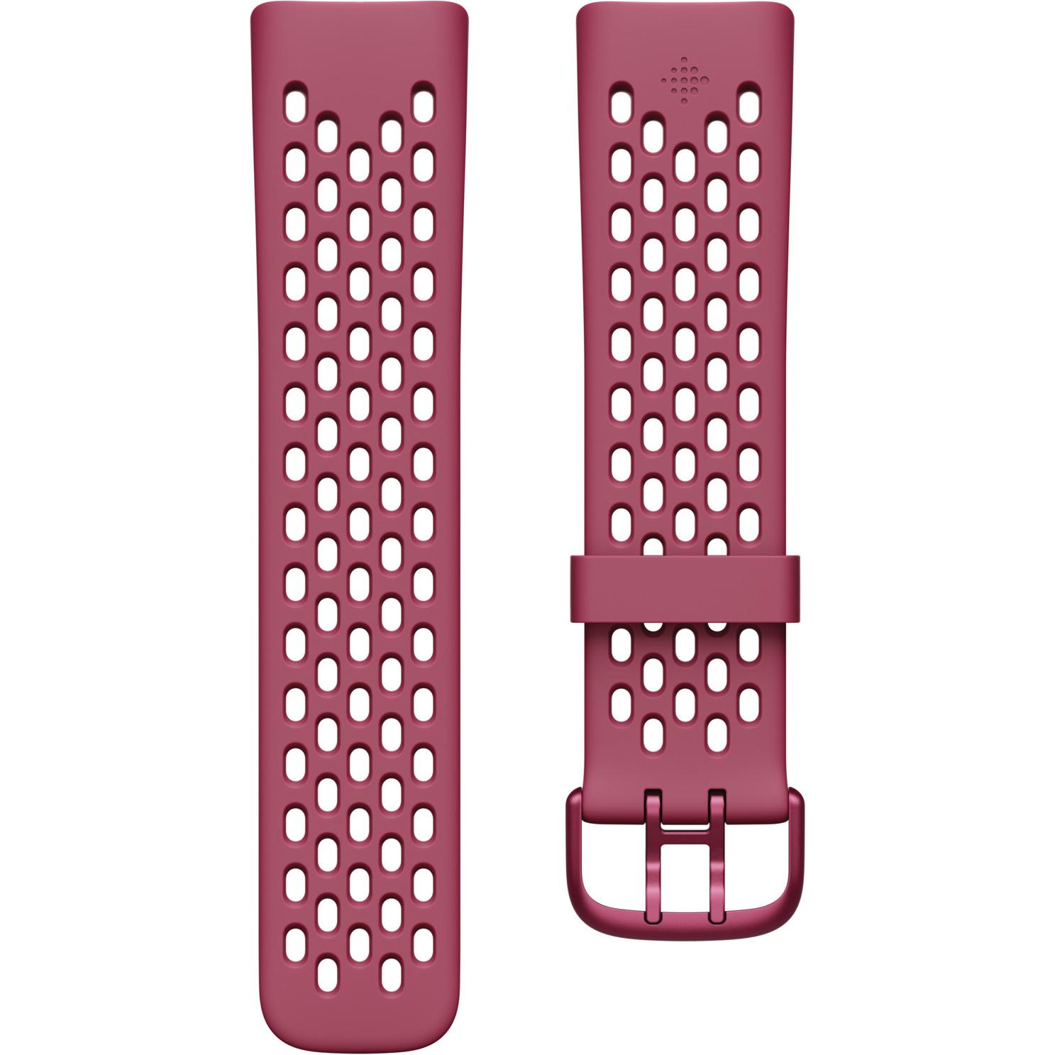 Fitbit Sport Band (Silikon, Fitbit Charge 5), Uhrenarmband, Rot