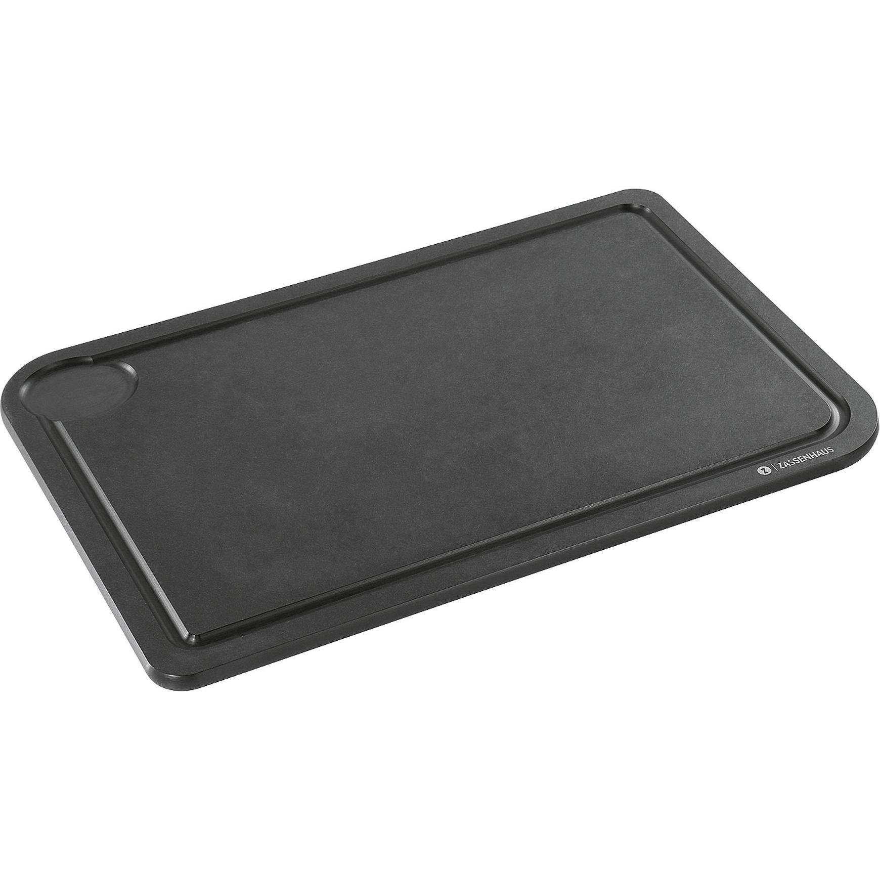 Küchenprofi Tranchierbrett 42 x 27,5 x 0,9 cm, Schneidebrett, Schwarz