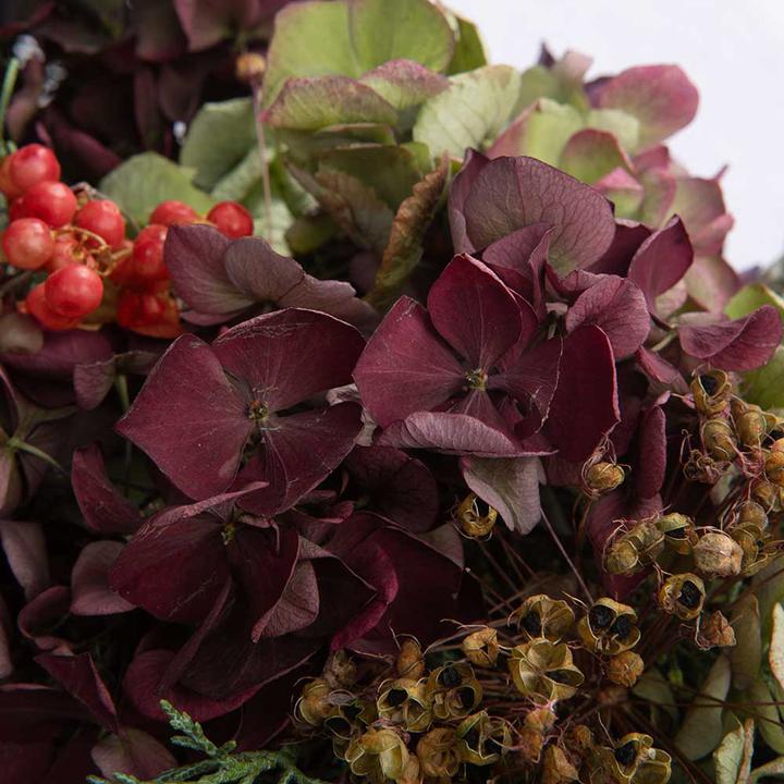 Immagine prodotto VEG and the City Corona d'Avvento di fiori secchi semplice - Candele Avorio (40 cm)