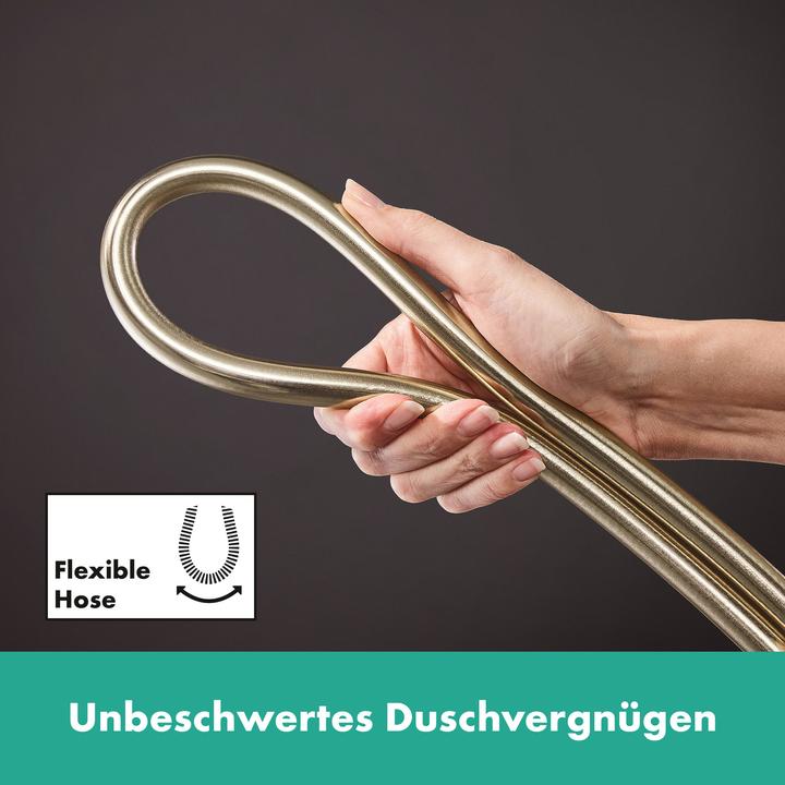 Produktbild hansgrohe Unica Duschstange S Puro 65 cm, Easy Slide Duschkopfhalter, Isiflex Duschschlauch 160 cm