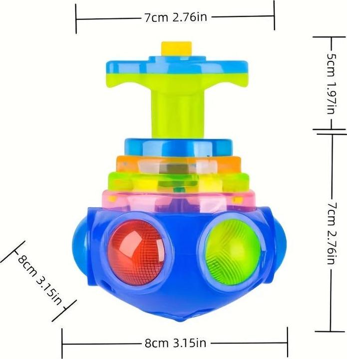 Actual product image Activity Board Musical spinning top toy, spinning gyroscope, spinning top toy, musical toy (random colour)