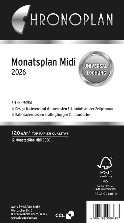 Chronoplan Monatsplan (Spezial, Deutsch)