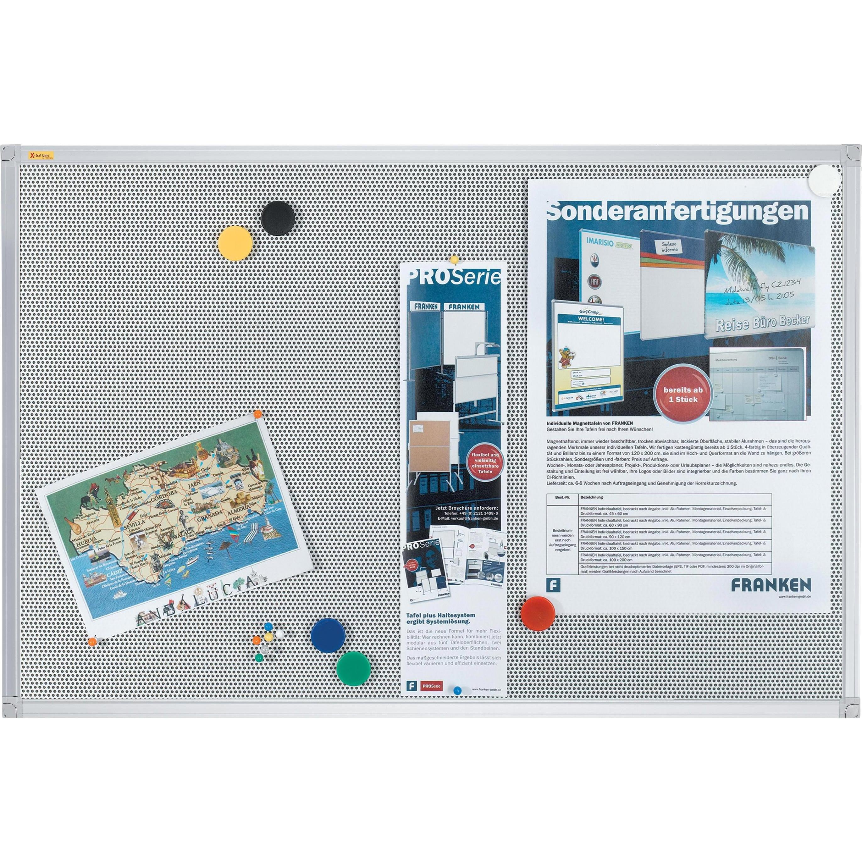 Franken, Pinnwand, Pinnwandtafel Pin'n'Mag X-tra, Textil, 3 Tafelgrössen, auch magnethaftend (Wandtafel, 60 x 45 cm)