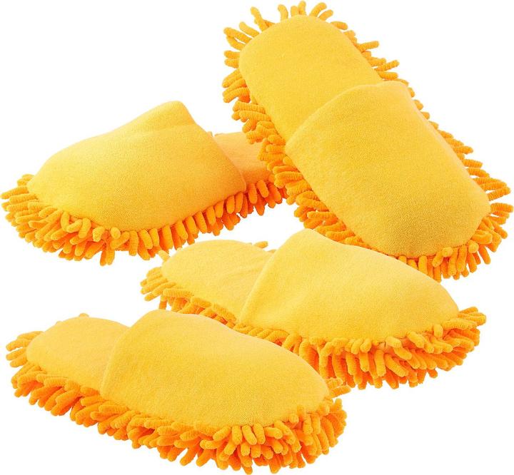 Produktbild Infactory 2er-Set Putz-Hausschuhe mit reinigender Mikrofaser-Sohle, je Gr. 37-38 (37)