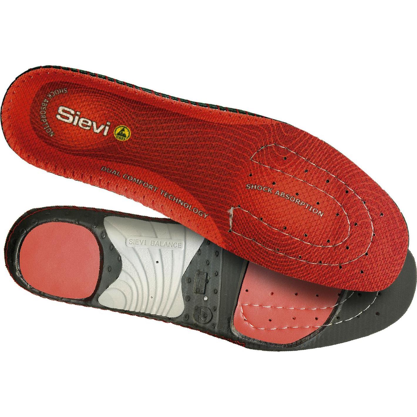 Sievi Dual Comfort Plus: Neutral Arch, Unisex, Adult, Comfort insole, Black, Grey, Red, EUE, 1 pc(s), Sohlen, Schwarz, G...