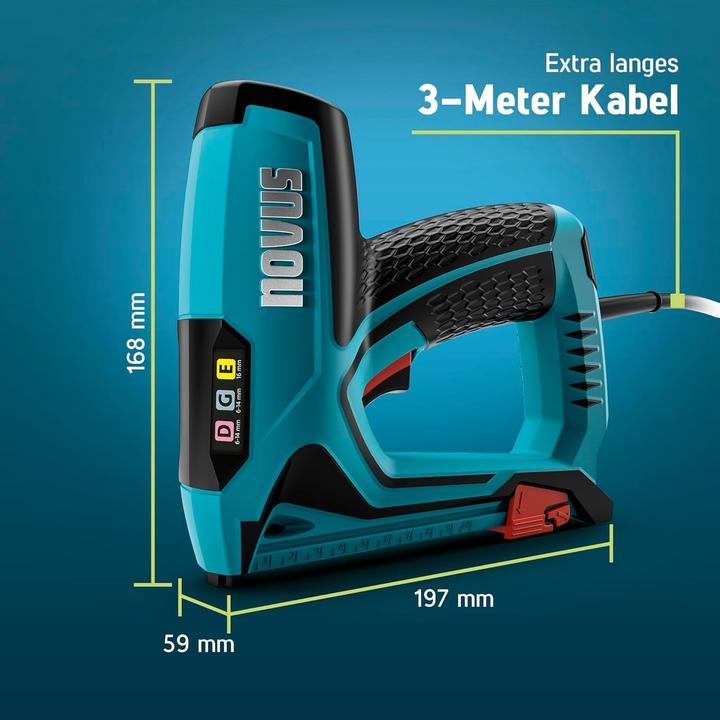 Produktbild Novus Tools 031-0370 Elektrotacker Klammerntyp Typ 11, Typ 53F Klammernlänge 6 - 14mm