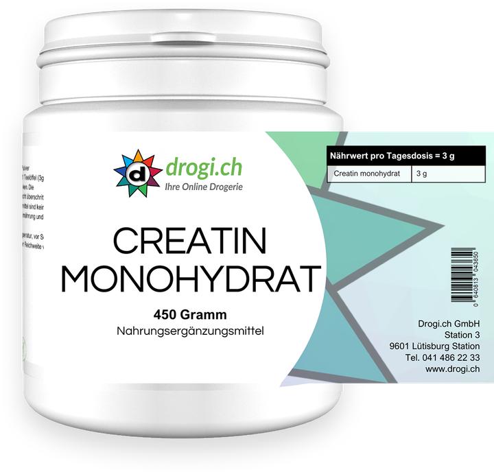 Nutritional values and ingredients Drogi Creatin Monohydrat Pulver 4 (1 pcs., Powder, 450 g)