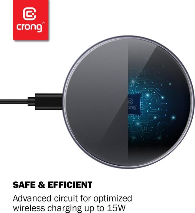Actual product image Crong Charger Induction 3 A (CRG-PS15W-WHI) (15 W)