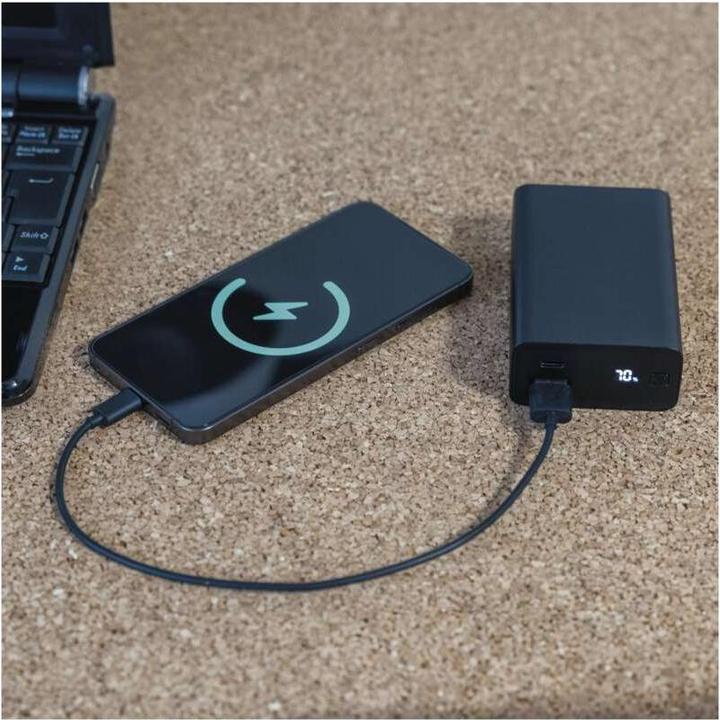 Actual product image Emos Powerbank NTBF20, 20 000 mAh, 65 W PD, schwarz (20000 mAh, 65 W, 74 Wh)