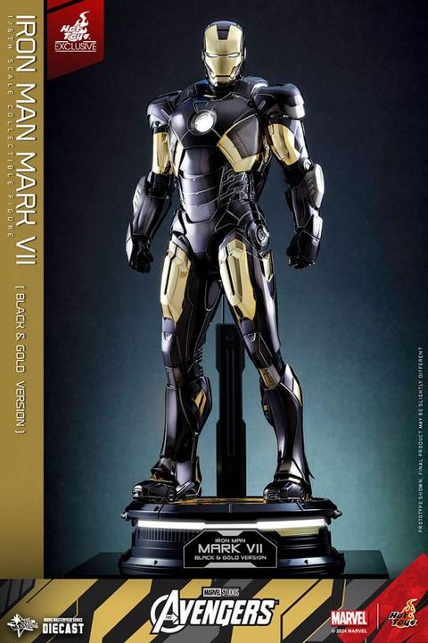 Image du produit Hot Toys Les Avengers figurine Diecast Movie Masterpiece 1/6 Iron Man Mark VII (Black & Gold Version) 32 cm