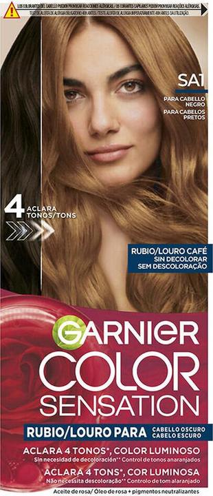 Produktbild Garnier Tinte blond strahlend ohne Aufhellung für dunkles Haar (Louro Cafe 5)