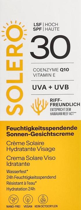 Immagine prodotto Solero Sonne Gesichtscr feuch SPF30 50ml (Crema solare viso, SPF 30, 50 ml)