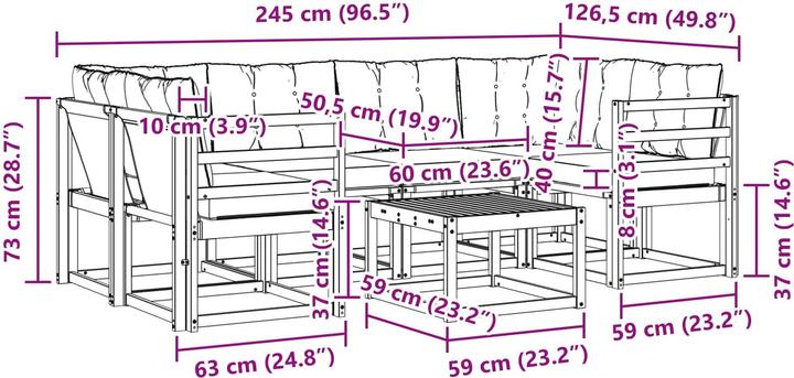 Produktbild vidaXL Outdoor-Sofagarnitur