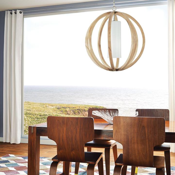 Actual product image Elstead Lighting Allier pendant light E27 72cm Light wood, brushed steel (E27)