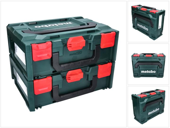 Produktbild Metabo metaBOX 145 Set 2x System Werkzeug Koffer Stapelbar 396 x 296 x 145 mm + 2x Universaleinlage (2 Teile)