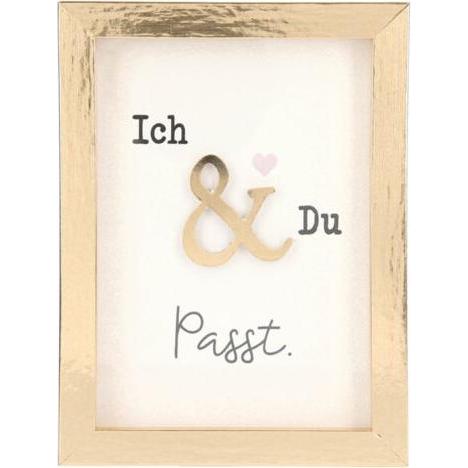 Magni, Bilderrahmen, Depesche 11626-019 - Bilderrahmen mit Kompliment, kleiner Deko-Rahmen mit hübschem Spruch, ca. 12 x