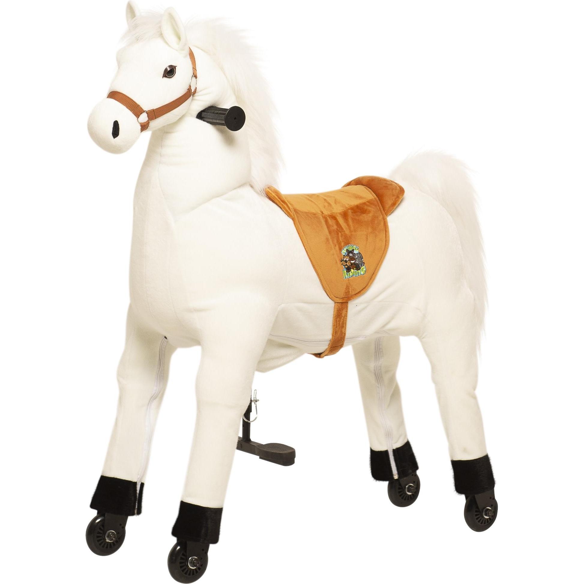 Thumbnail - Animal Riding Paard Snowy Wit Medium / Large - Rijdend paardenspeelgoed - Paardenspeelgoed - Zadelhoogte 67