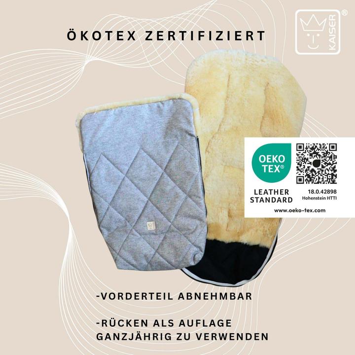 Actual product image Kaiser Baby Kaiser Lammfell Fusssack Coosy, light grey melange