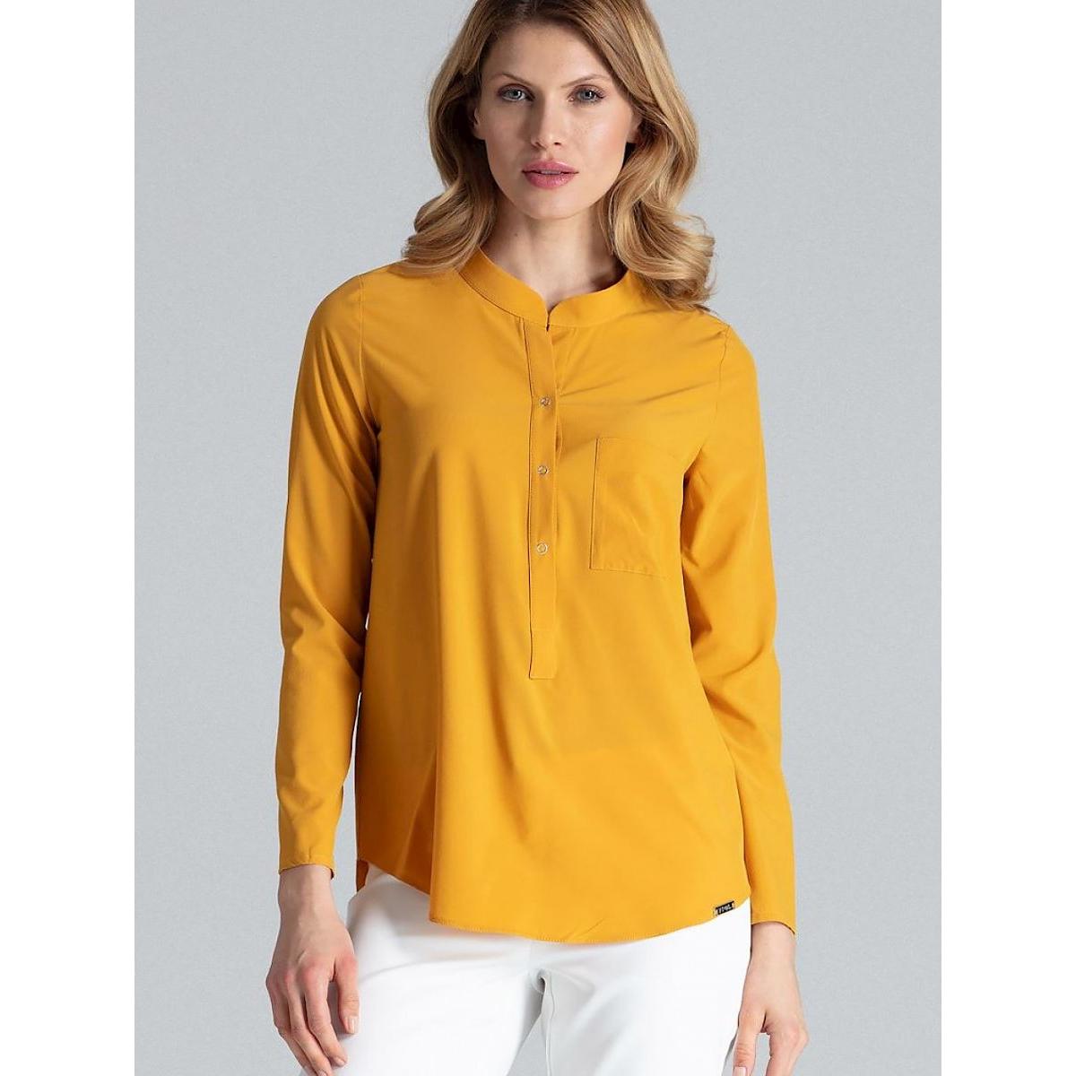 Figl, Damen, Bluse, Bluse, Gelb, (XL)