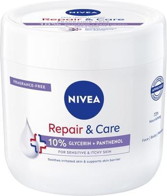 Immagine prodotto NIVEA Crema corpo idratante per pelli sensibili Repair & Care 400 ml (Crema corpo, 400 ml)