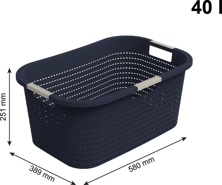 Produktbild Rotho 3er Set Country Wäschekorb 40l 3tlg. (40 l)