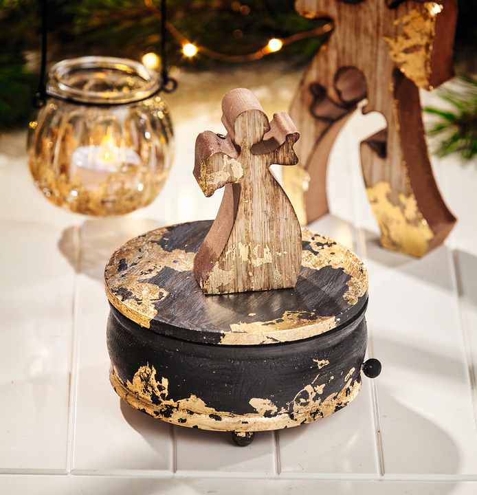 Produktbild VBS Spieldose "Stille Nacht", Kiefernholz/MDF, ca. Ø 14, H 6,5cm