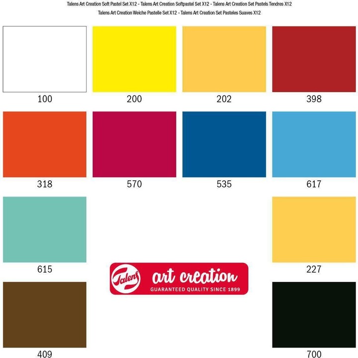 Immagine prodotto Talens Soft Pastelli Set 12# (Multicolore, 12 x)