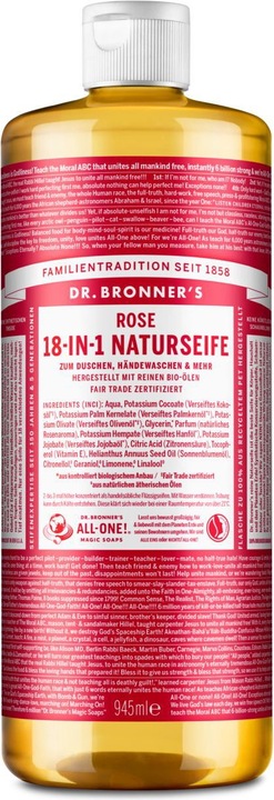 Immagine prodotto Dr. Bronner's 18-IN-1 Rosa (Sapone liquido, 945 ml)