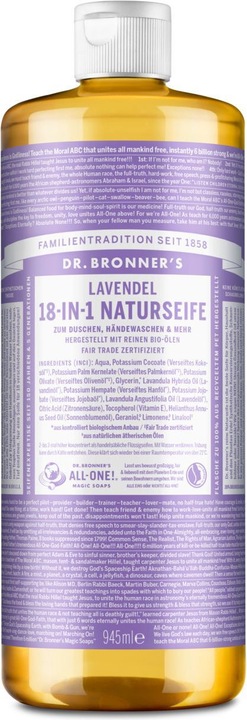 Produktbild Dr. Bronner's 18-IN-1 Lavendel (Flüssigseife, 945 ml)