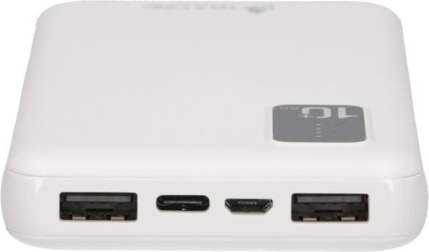 Actual product image Extralink EX.19638 power bank Lithium Polymer (LiPo) White (10000 mAh, 10 W, 37 Wh)