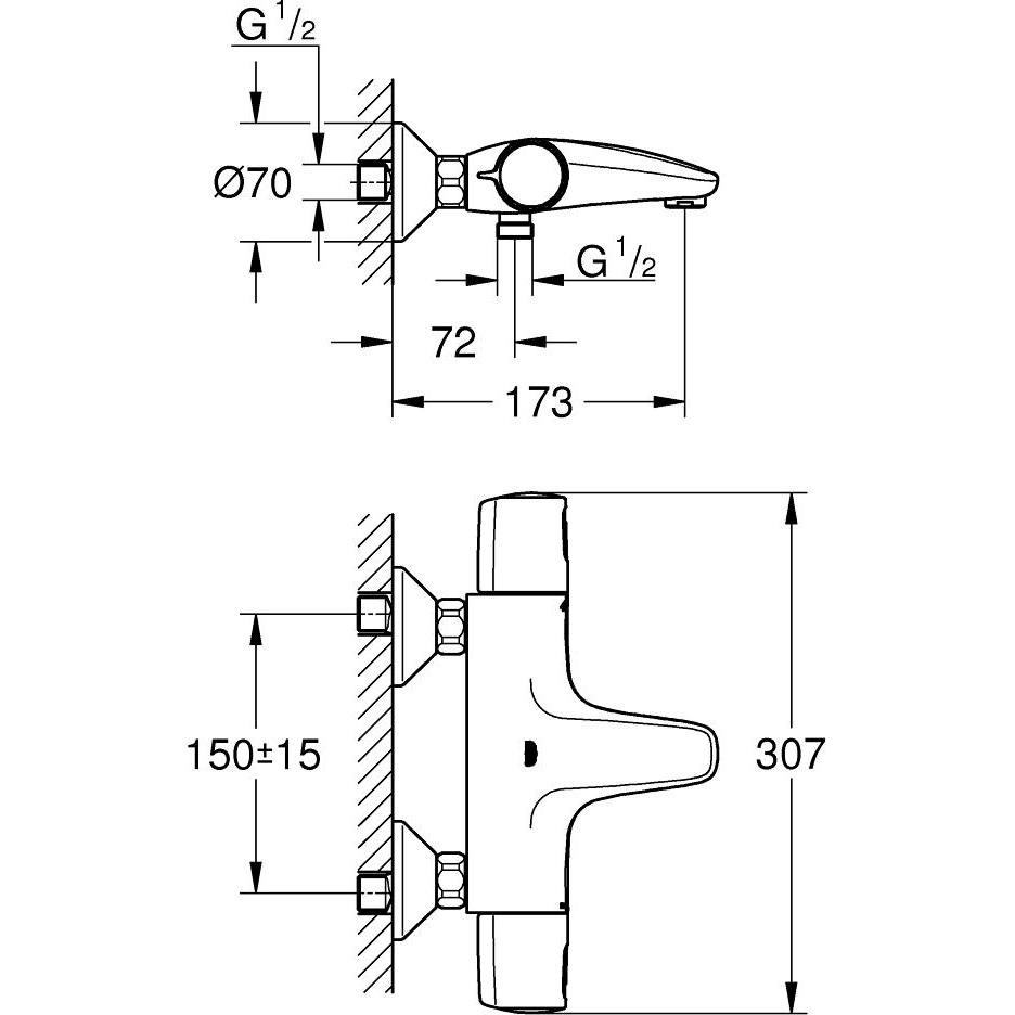 Thumbnail - Grohe, Badarmatur, FG Precision Trend New BA-Therm.chr