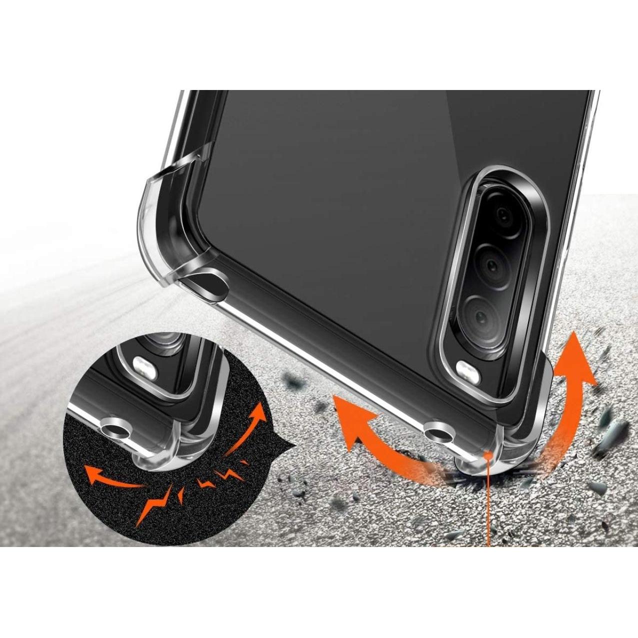 Thumbnail - Screenguard Sony Xperia 10 II Hülle Crystal Soft Airbag Bumper (Sony Xperia 10 II), Smartphone Hülle, Transparent