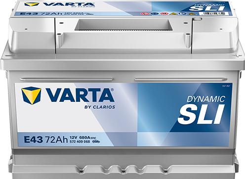 Actual product image Varta Blue Dynamic E43 (12 V, 72 Ah, 680 A)