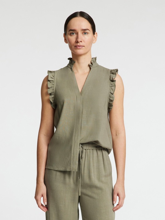 Image du produit Selected Femme Slfviva Sl Ruffle Top Noos (36)