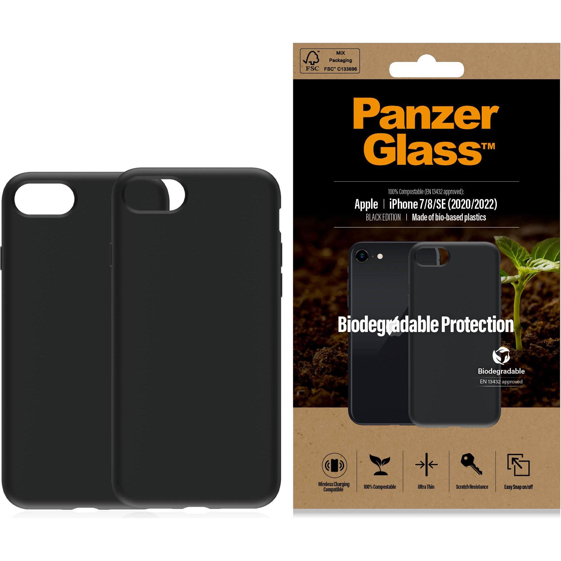 Panzerglass Nero Custodia Biodegradabile Apple Iphone 6 6S Se (2020/2022) 7 8 (Apple Iphone 7, Apple Iphone 8, Apple Iphone Se (Seconda Generazione), Apple Iphone Se (Terza Generazione)), Cover Smartphone,